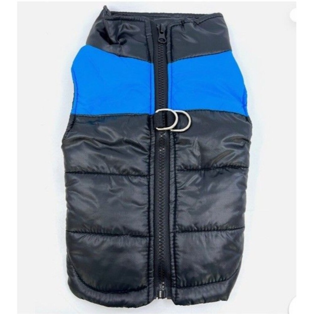 NEW XL Dog Coat with Zipper Quilted Nylon W/ Leash Loops